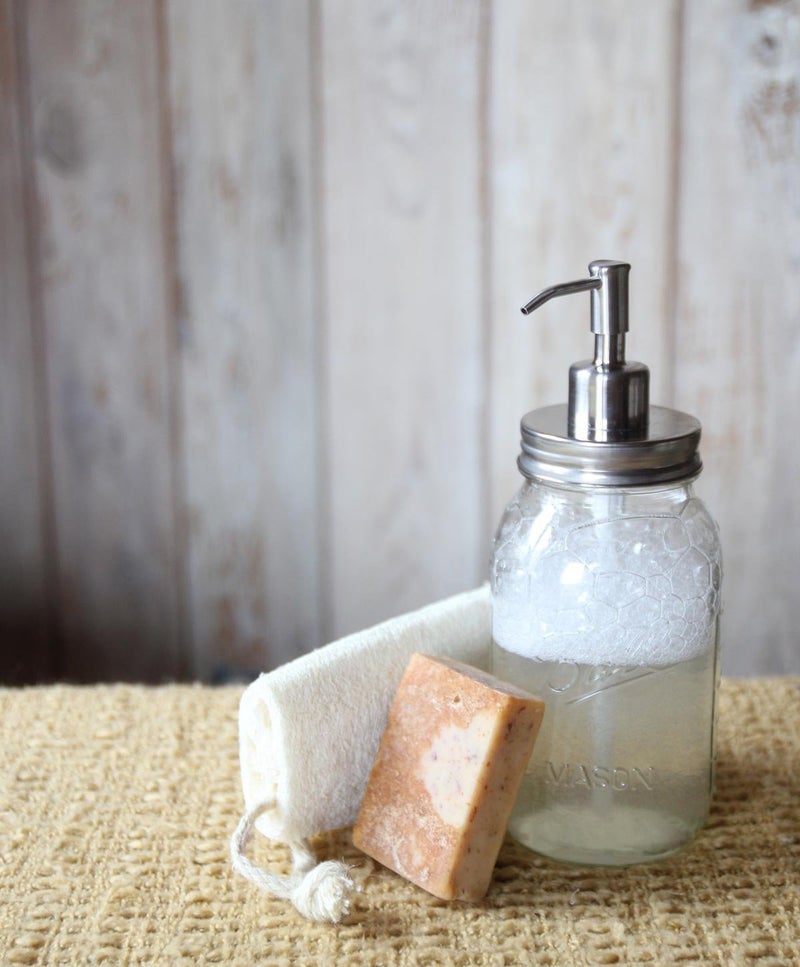 Jarmazing Products Quart Size Mason Jar Soap and Lotion Dispenser - 32 Ounce - Made from Rust-Proof Stainless Steel - Image 3