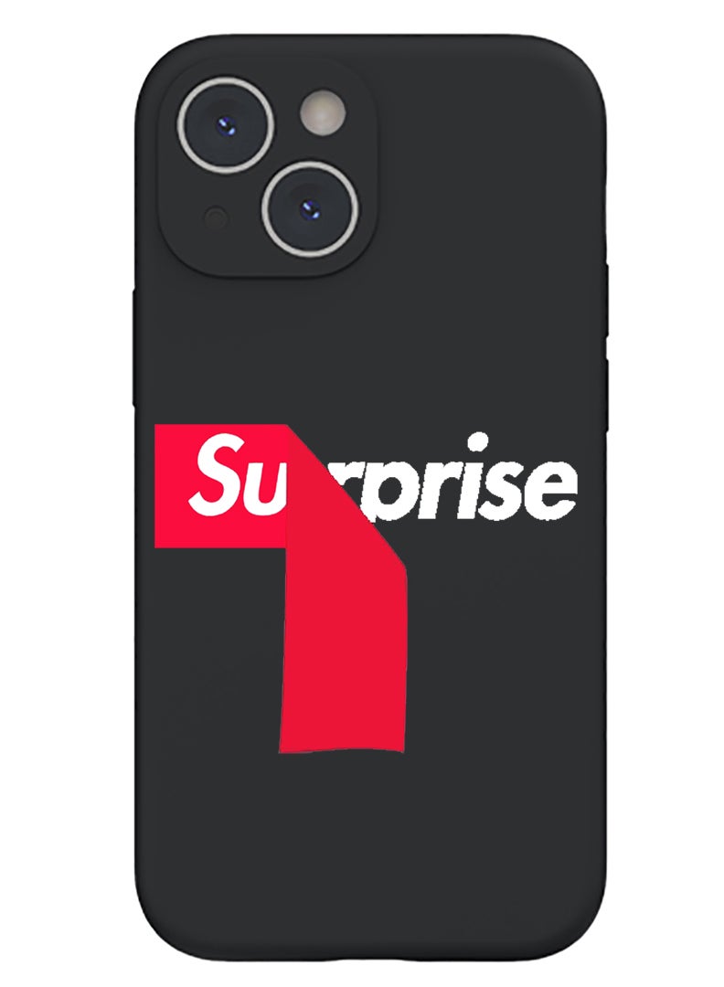 Theodor Protective Slim Fit Case Liquid Silicone Cover with Full Body Protection Anti-Scratch Shockproof Case For iPhone 14 Black  - This is not new copy - Image 1