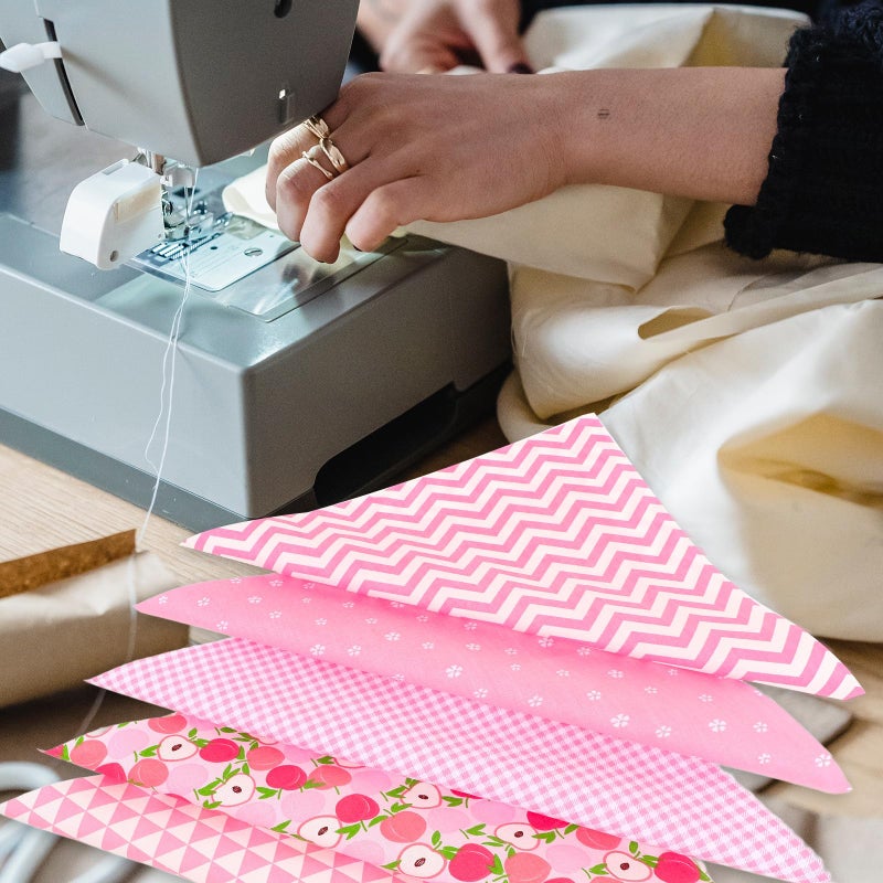Printed Cotton Fabric Squares 5pcs 25x25cm Pink for Sewing DIY Quilting Crafting - Image 4
