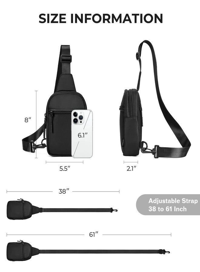 CHOLISS حقائب كروس صغيرة من تشوليس للنساء والرجال، حقيبة ظهر للسفر من النايلون، أسود، صغير - Image 5