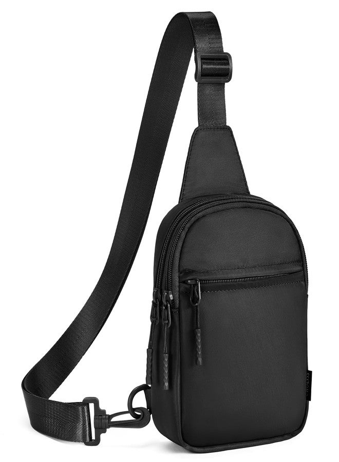 CHOLISS حقائب كروس صغيرة من تشوليس للنساء والرجال، حقيبة ظهر للسفر من النايلون، أسود، صغير - Image 1