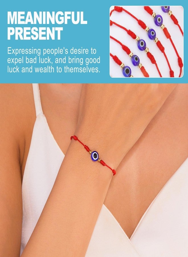 CoguZed 9-Pack Adjustable Red String Bracelets Handmade Kabbalah Evil Eye Charm & Good Luck Charm for Family and Friends - Image 5