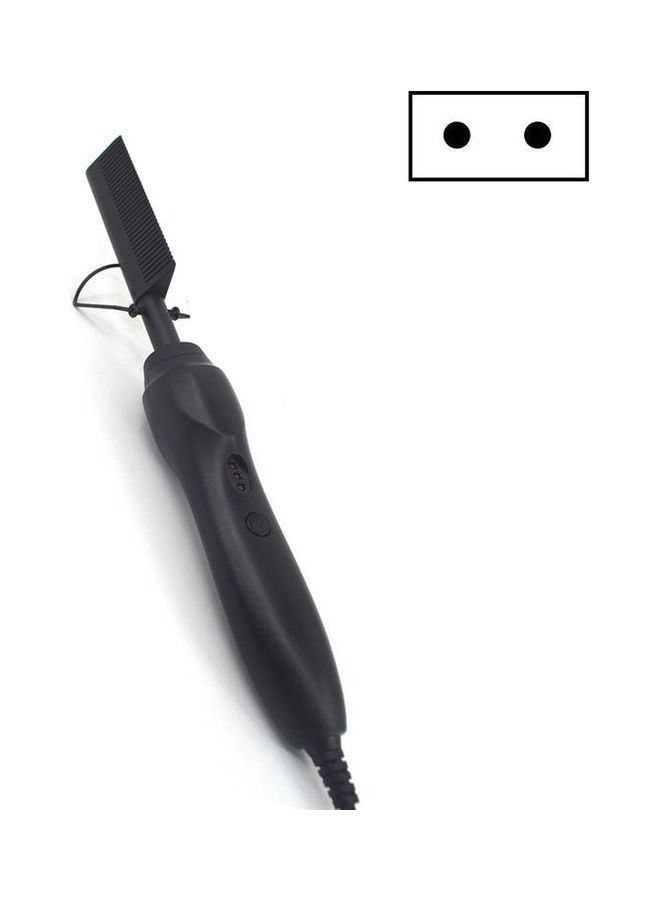 Dual Use Curly Hair Straightening Stick With Comb Black - Image 1