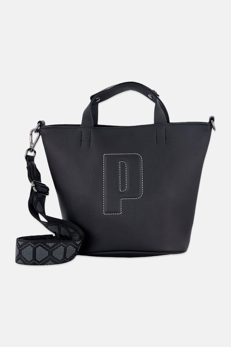 PUMA Women Brand Logo Mini Shopper Bag, Black - Image 1