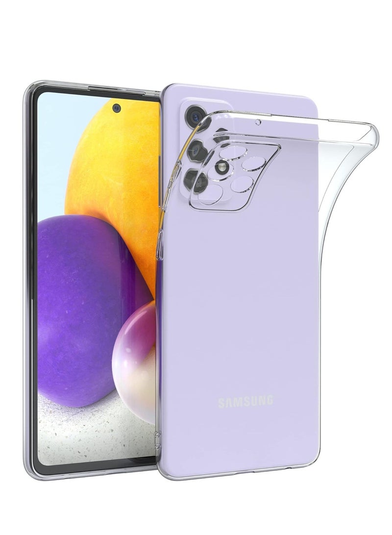 Case for Samsung Galaxy A52 4G/5G (6 inch),Clear Transparent Back Soft Slim Thin Fit Armor Shockproof Galaxy A52 5G Cover Drop Protection Edges Bumper Silicone Shockproof Gel