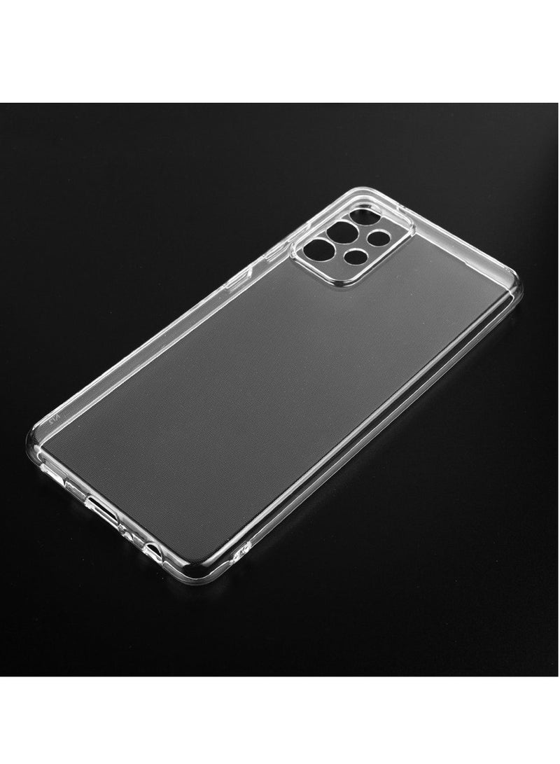 Case for Samsung Galaxy A52 4G/5G (6 inch),Clear Transparent Back Soft Slim Thin Fit Armor Shockproof Galaxy A52 5G Cover Drop Protection Edges Bumper Silicone Shockproof Gel