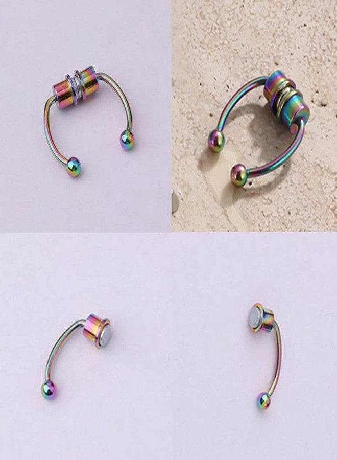 Sorellaz Womens Rainbow Magnetic Septum Cartilage Non Piercing Ring: SRFAJW/A265 - Image 4