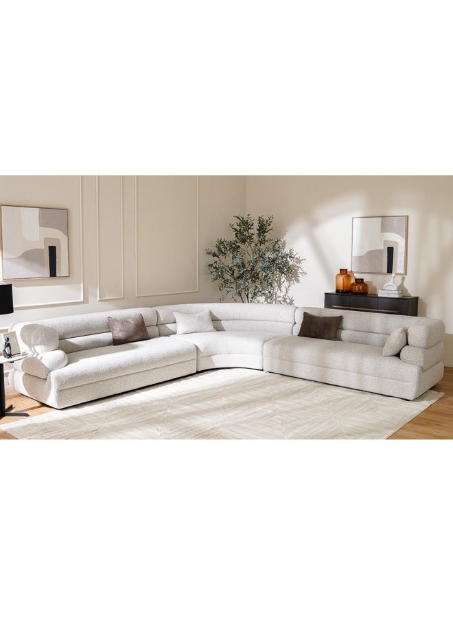 DANUBE HOME Arland Sectional Corner Fabric Sofa - Grey  - Image 5