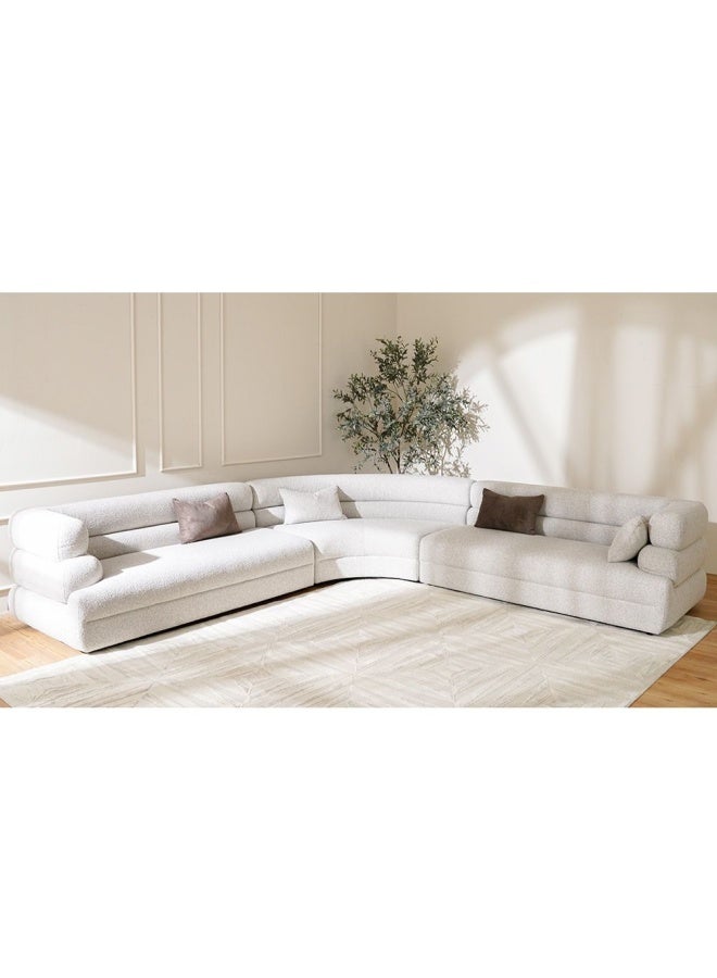 DANUBE HOME Arland Sectional Corner Fabric Sofa - Grey  - Image 3