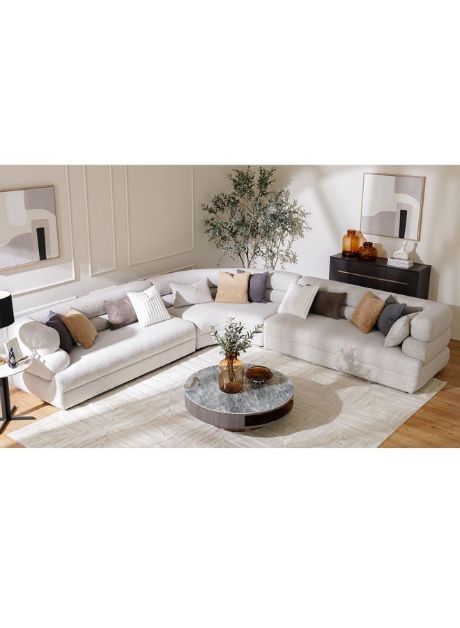 DANUBE HOME Arland Sectional Corner Fabric Sofa - Grey  - Image 1