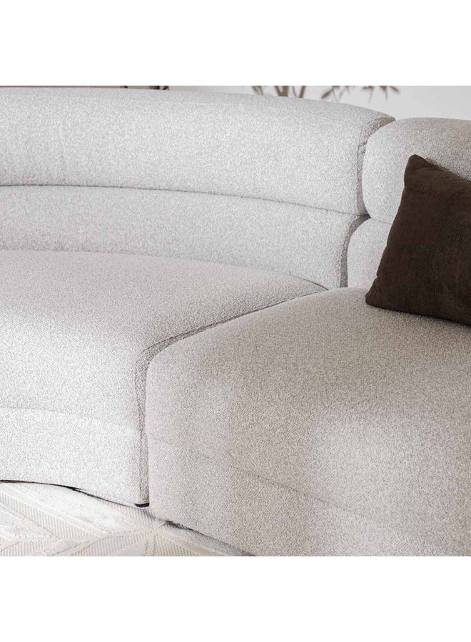 DANUBE HOME Arland Sectional Corner Fabric Sofa - Grey  - Image 2