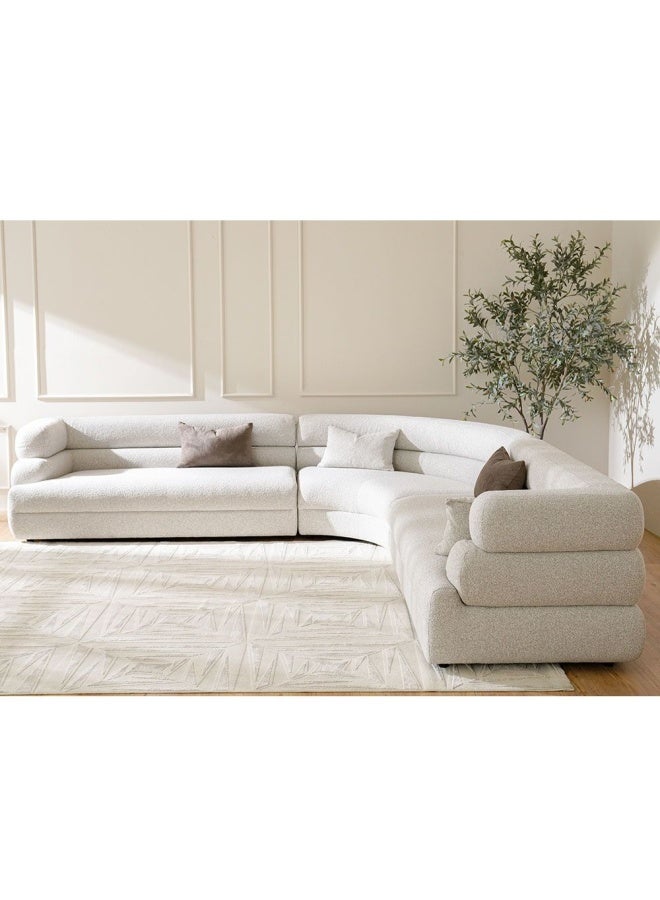 DANUBE HOME Arland Sectional Corner Fabric Sofa - Grey  - Image 4