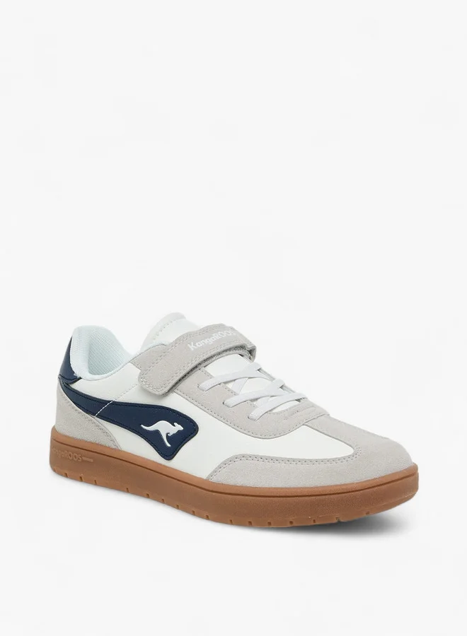 كانغاروس Women's Panelled Sneakers with Hook and Loop Closure