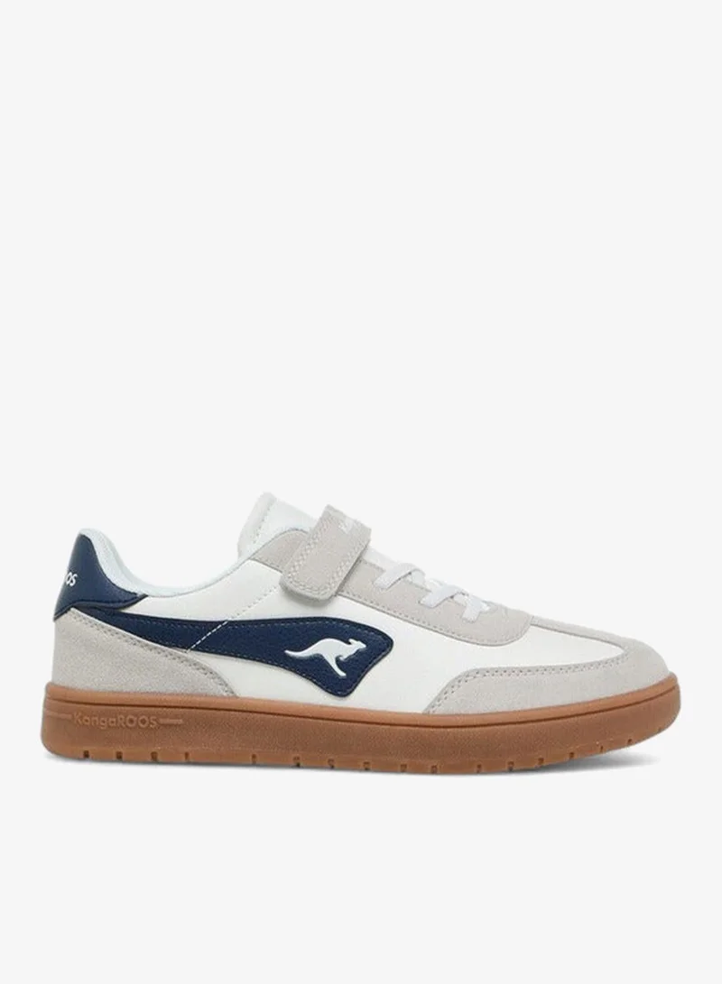 kangaROOS WHITE Women's Panelled Sneakers with Hook and Loop Closure for Women | Best Price UAE