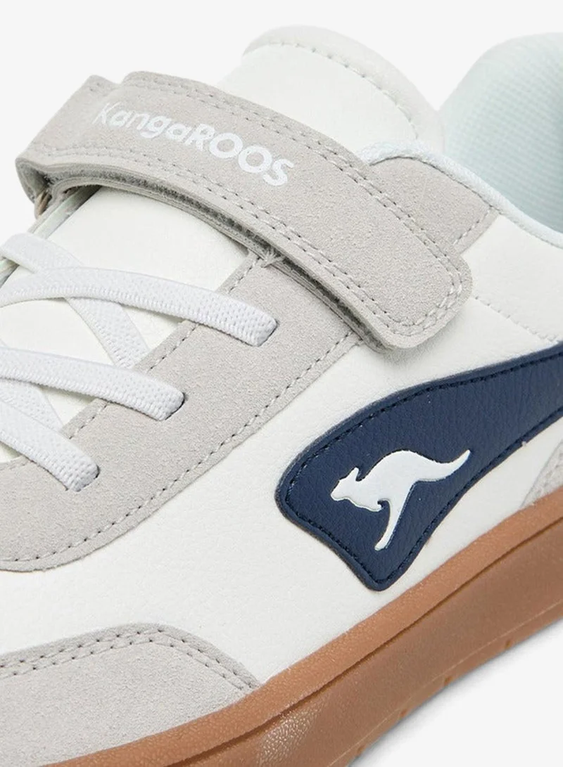 kangaROOS WHITE Women's Panelled Sneakers with Hook and Loop Closure for Women | Best Price UAE