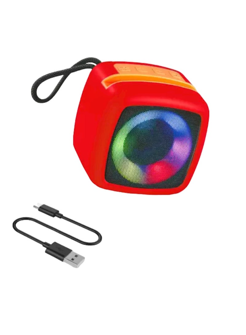 ميوزك سماعة بلوتوث محمولة مع أضواء LED، دعم USB و Micro SD، صوت عالي الجودة - Image 1