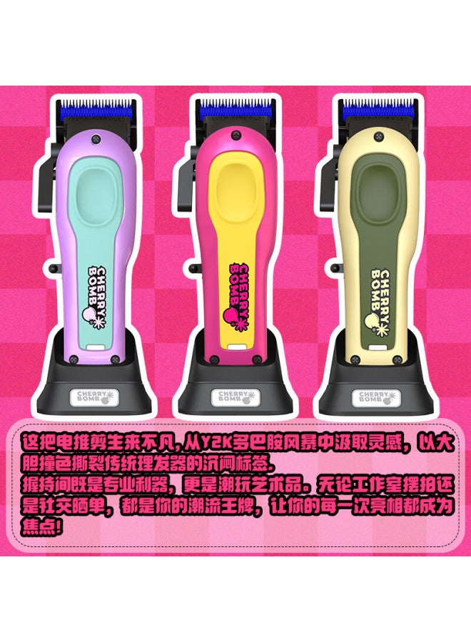 Cherry Bomb Koala Hair Clipper Electric Hair Trimmer Barber Salon Professional Retro Gradient Haircut Clipper Professional Shaving Haircut Engraving Trimmer Star Dream