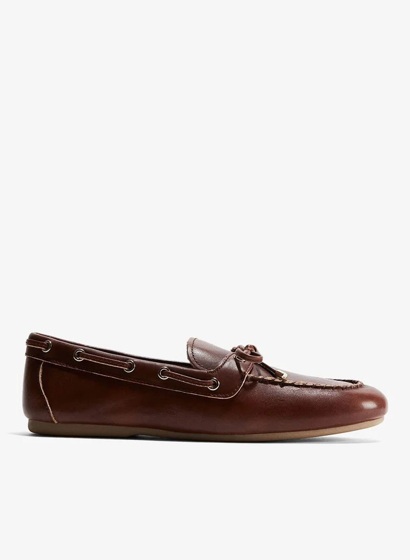Leather driving loafers