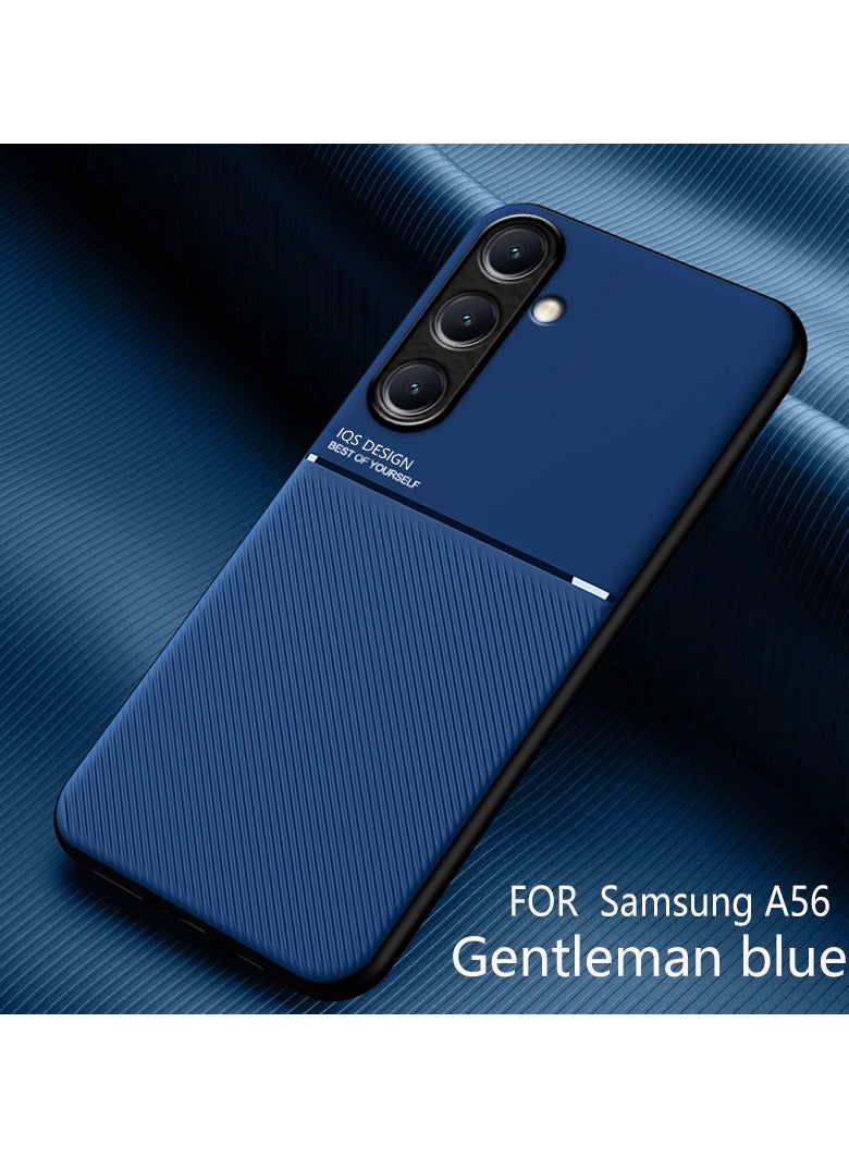 Color Fans Case for Samsung Galaxy A56 5G Magnetic Cover Gentleman Blue
