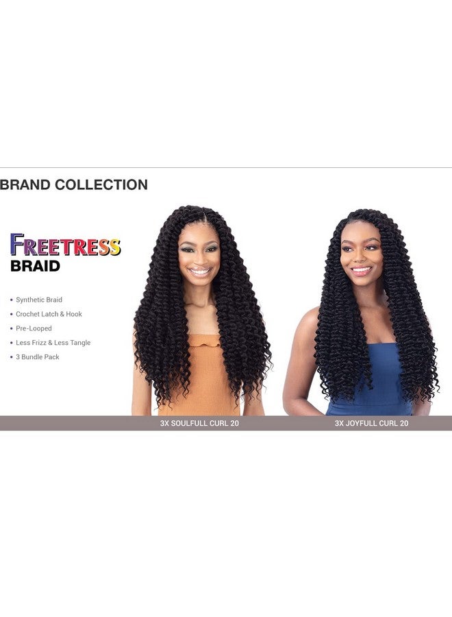 FreeTress Braids Freetress Crochet Braid - 3X JOYFULL CURL 20" (1B Off Black) - Image 5