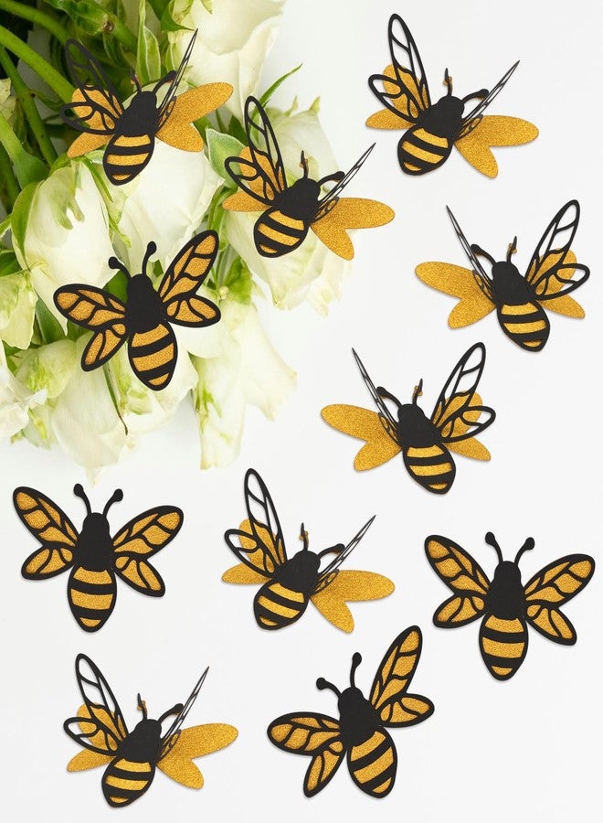 NICECRAFT 36 Pcs 3D Bee Stickers for DIY Carfts 2 Sizes Tiny Bee Wall Decor for Party Home Office Fridge Windows Decorations Charms Pendants - Image 1