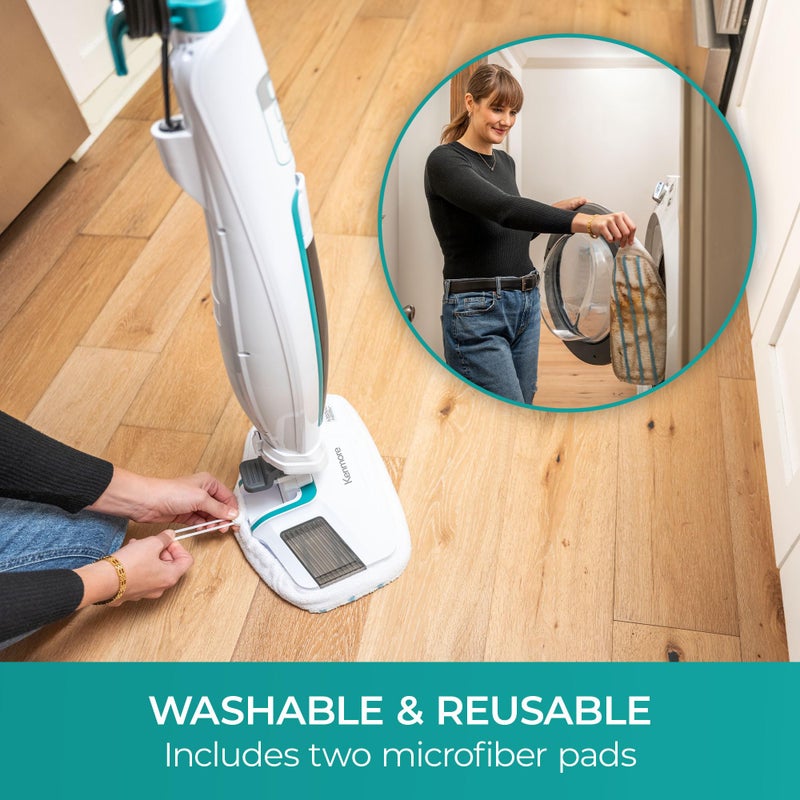 Kenmore SM2060 S200 Series Steam Mop for Floor Cleaning with Easy Scrubber & 2pcs Washable Pads, 2 Modes, Quick-Heating, Lightweight for Hardwood and Tile - Image 4