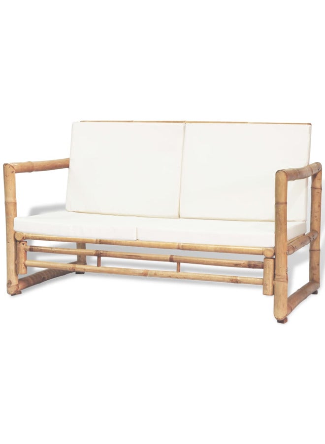 vidaxl 4 Piece Garden Lounge Set with Cushions Bamboo 43159 - Image 3