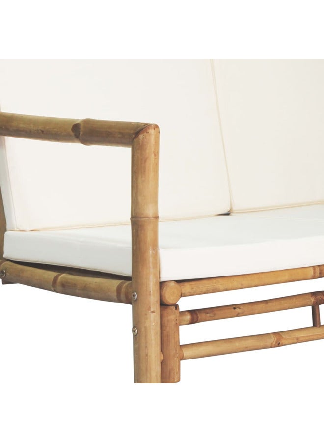 vidaxl 4 Piece Garden Lounge Set with Cushions Bamboo 43159 - Image 4