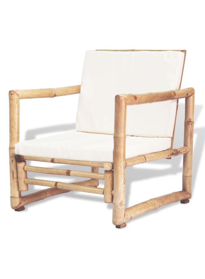 vidaxl 4 Piece Garden Lounge Set with Cushions Bamboo 43159 - Image 5