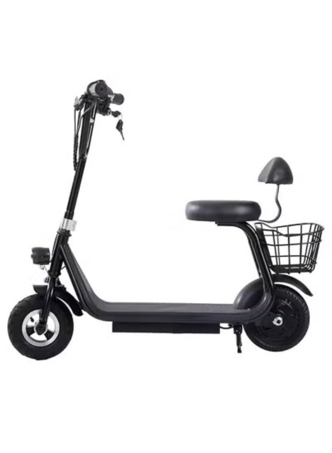 آيباما سكوتر كهربائي صغير للأطفال هارلي مع مقعد بإضاءة LED | محرك 36 فولت/250 واط | بطارية 13 أمبير/ساعة | ثلاثة أوضاع سرعة 25 كم/ساعة (أسود) - Image 3