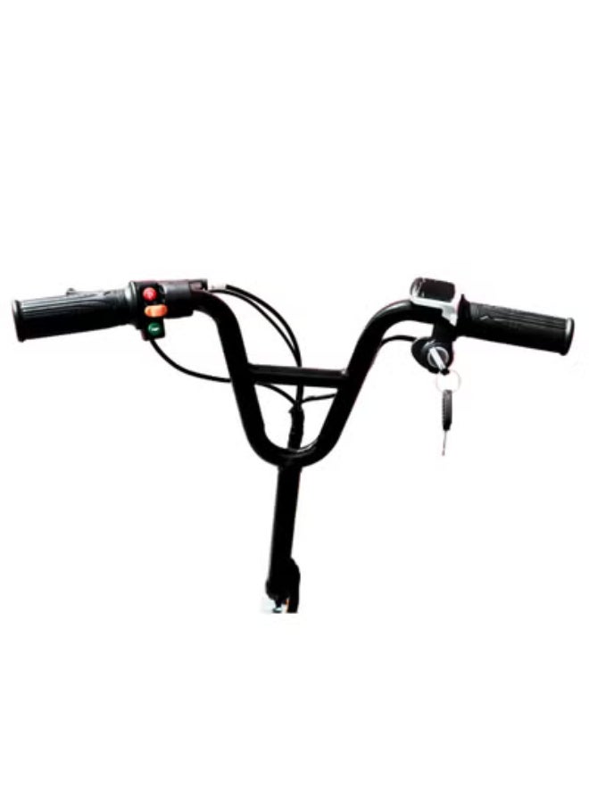 آيباما سكوتر كهربائي صغير للأطفال هارلي مع مقعد بإضاءة LED | محرك 36 فولت/250 واط | بطارية 13 أمبير/ساعة | ثلاثة أوضاع سرعة 25 كم/ساعة (أسود) - Image 5