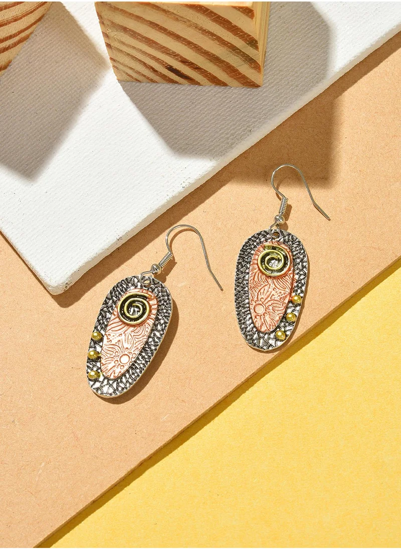 SOHI Imprint Drop Earrings