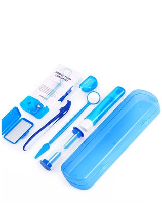 Orthodontic Care Kit, 8 Pack Portable Orthodontic Cleaning Braces Kit Oral Mirror Interdental Brush Dental Floss Dental Wax Oral Care Travel Set(Blue) - pzsku/Z195219E390E80EF60D34Z/45/_/1659945268/e327e8a0-20f5-41f4-8419-1b678937ce1c