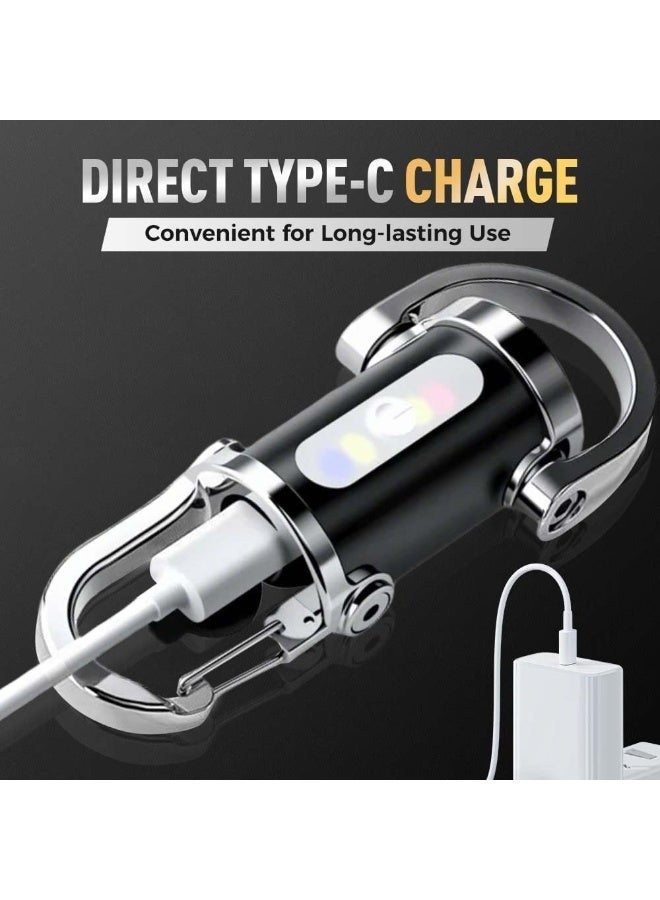 AASHZ Mini Keychain Torch, Waterproof Keychain Flashlight, LED Flashlight, IP44 Waterproof, Compact Aluminum Design, for Camping, Hiking & Everyday Carry - Image 4