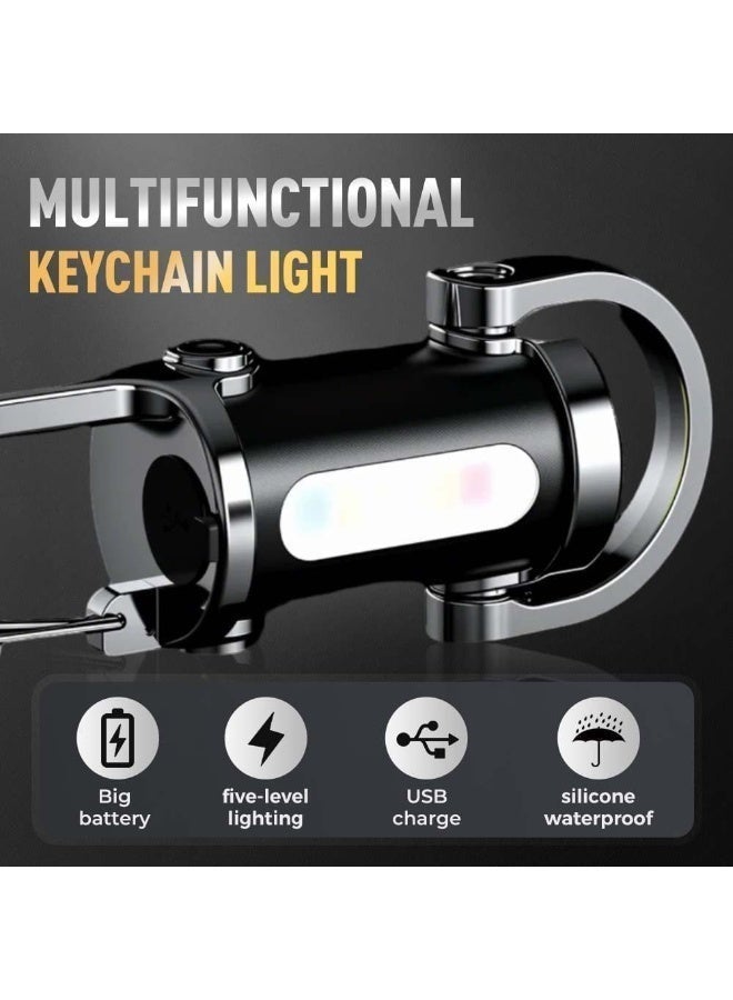 AASHZ Mini Keychain Torch, Waterproof Keychain Flashlight, LED Flashlight, IP44 Waterproof, Compact Aluminum Design, for Camping, Hiking & Everyday Carry - Image 3