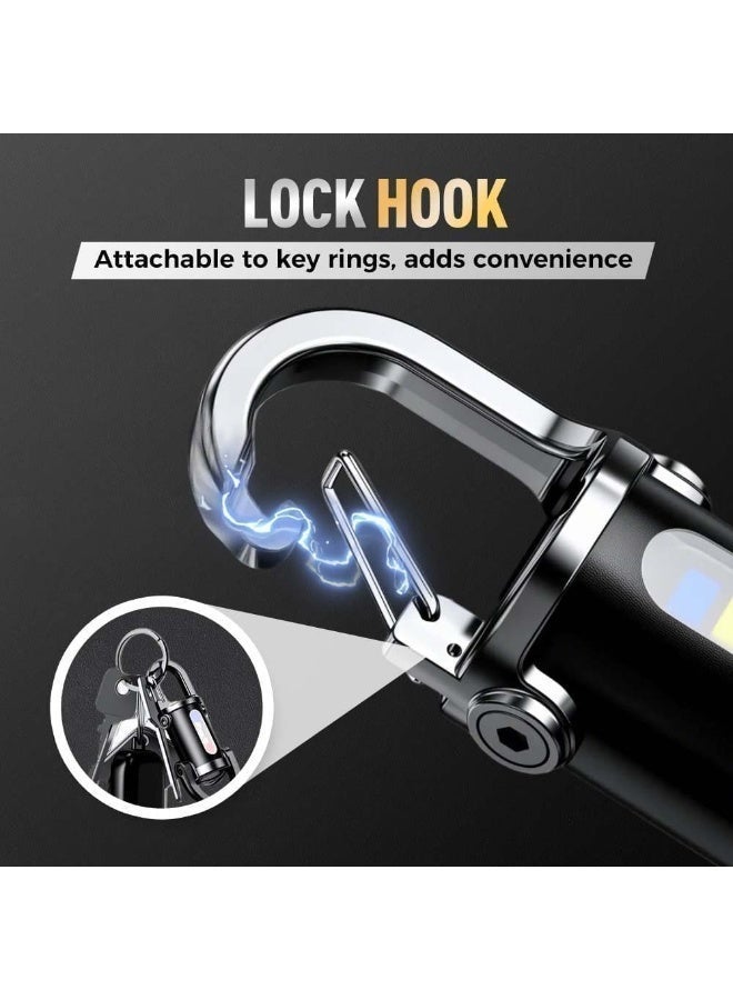 AASHZ Mini Keychain Torch, Waterproof Keychain Flashlight, LED Flashlight, IP44 Waterproof, Compact Aluminum Design, for Camping, Hiking & Everyday Carry - Image 2