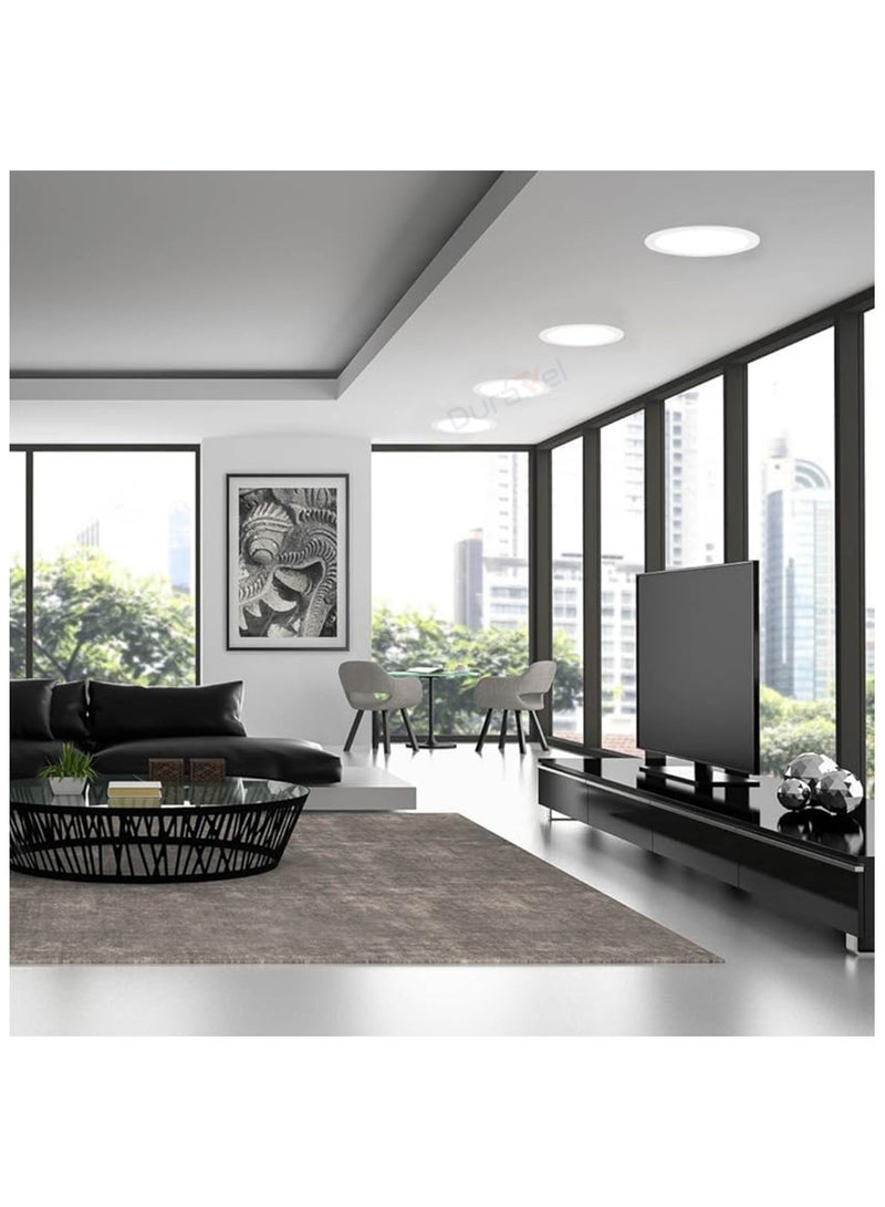 درافل مصباح سقف دائري LED مدمج من Duravel، مصباح مسطح فائق النحافة 20 وات، درجة حرارة اللون 220-240 فولت، أبيض - Image 5