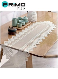 PRIMO PLUS Hollow Lace Table Runner White  - Image 1