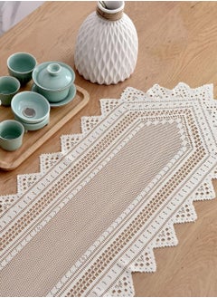 PRIMO PLUS Hollow Lace Table Runner White  - Image 3