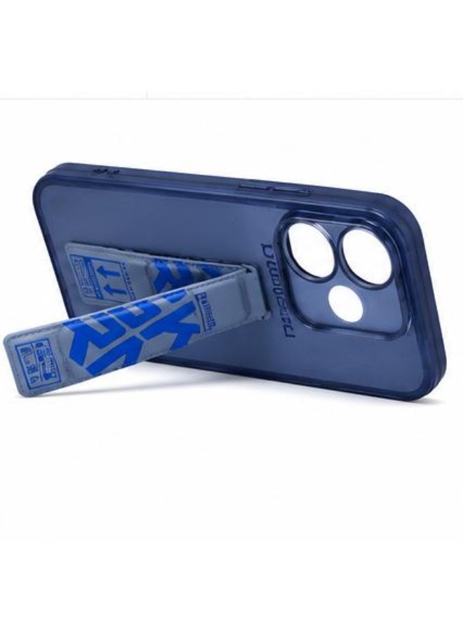 كفر ريلمي RMX3910 / Realme 13 5G بحزام دايموند وحامل مدمج، غطاء TPU مقاوم للصدمات مع حماية للكاميرا - أزرق - Image 5