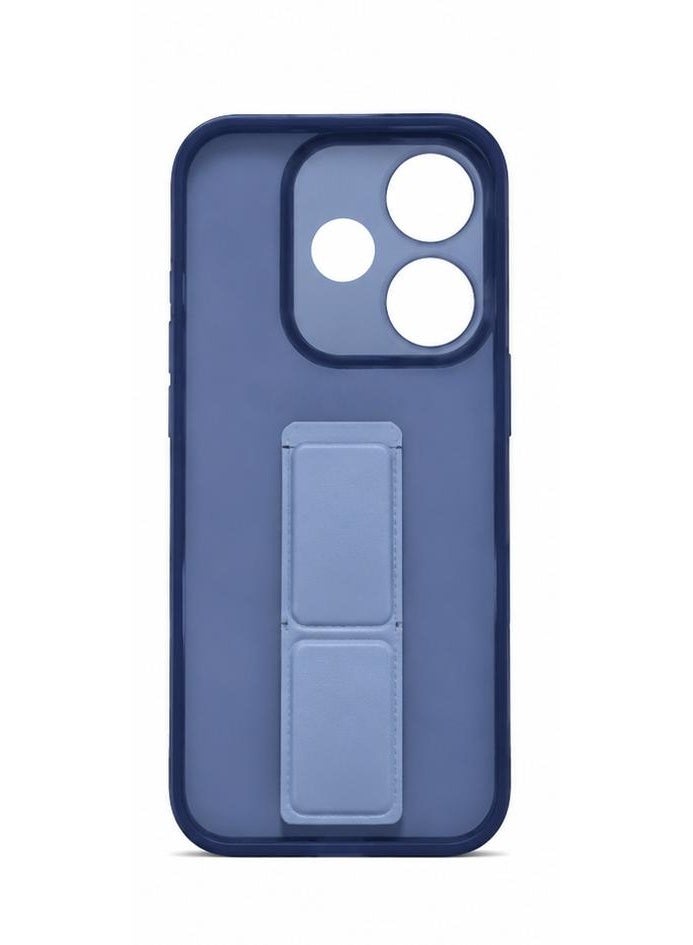 كفر ريلمي RMX3910 / Realme 13 5G بحزام دايموند وحامل مدمج، غطاء TPU مقاوم للصدمات مع حماية للكاميرا - أزرق - Image 3