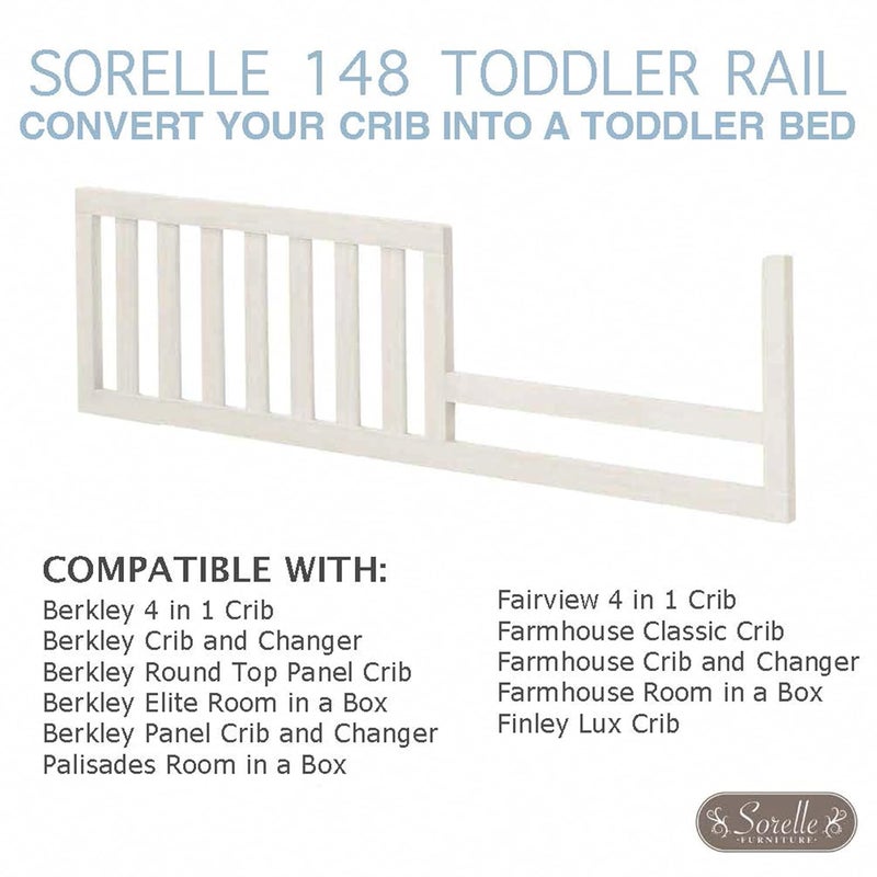 SORELLE FURNITURE Toddler Rails and FullSize Bed Adult Rails Sorelle Wood Bed Rail  Crib Conversion Kit Converts Crib to Toddler Bed and FullSize Bed 148Midnight - Image 4