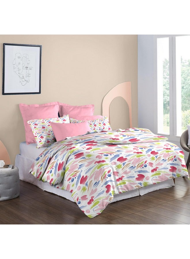 Trident Soft Comfort Bedsheet for Double Bed, 210 TC 100% Cotton Bedsheet, Soft and Breathable, King Size Bedsheet with 2 Pillow Covers - Sweet Temptation - Image 1