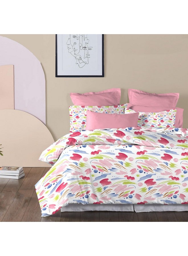 Trident Soft Comfort Bedsheet for Double Bed, 210 TC 100% Cotton Bedsheet, Soft and Breathable, King Size Bedsheet with 2 Pillow Covers - Sweet Temptation - Image 2