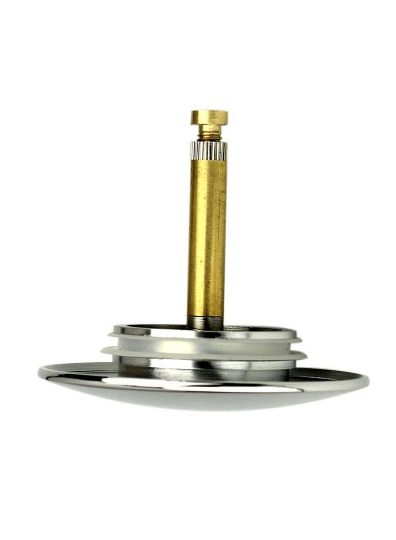 Bathtub Chock Plug, Adjustable Full Copper Replacement Double Sealed Pop Up Basin Sink Component, with 8mm Shank Diameter and 70mm Cover Diameter, for Sink, Bathroom Washing - Image 2