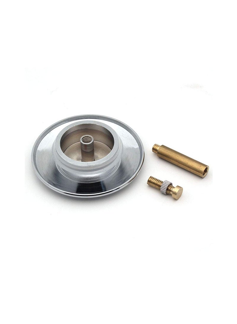 Bathtub Chock Plug, Adjustable Full Copper Replacement Double Sealed Pop Up Basin Sink Component, with 8mm Shank Diameter and 70mm Cover Diameter, for Sink, Bathroom Washing - Image 4