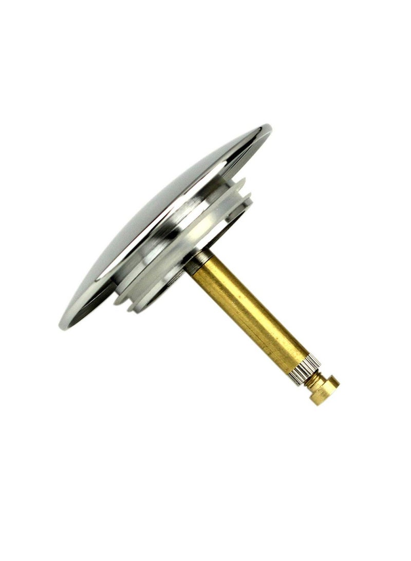 Bathtub Chock Plug, Adjustable Full Copper Replacement Double Sealed Pop Up Basin Sink Component, with 8mm Shank Diameter and 70mm Cover Diameter, for Sink, Bathroom Washing - Image 1