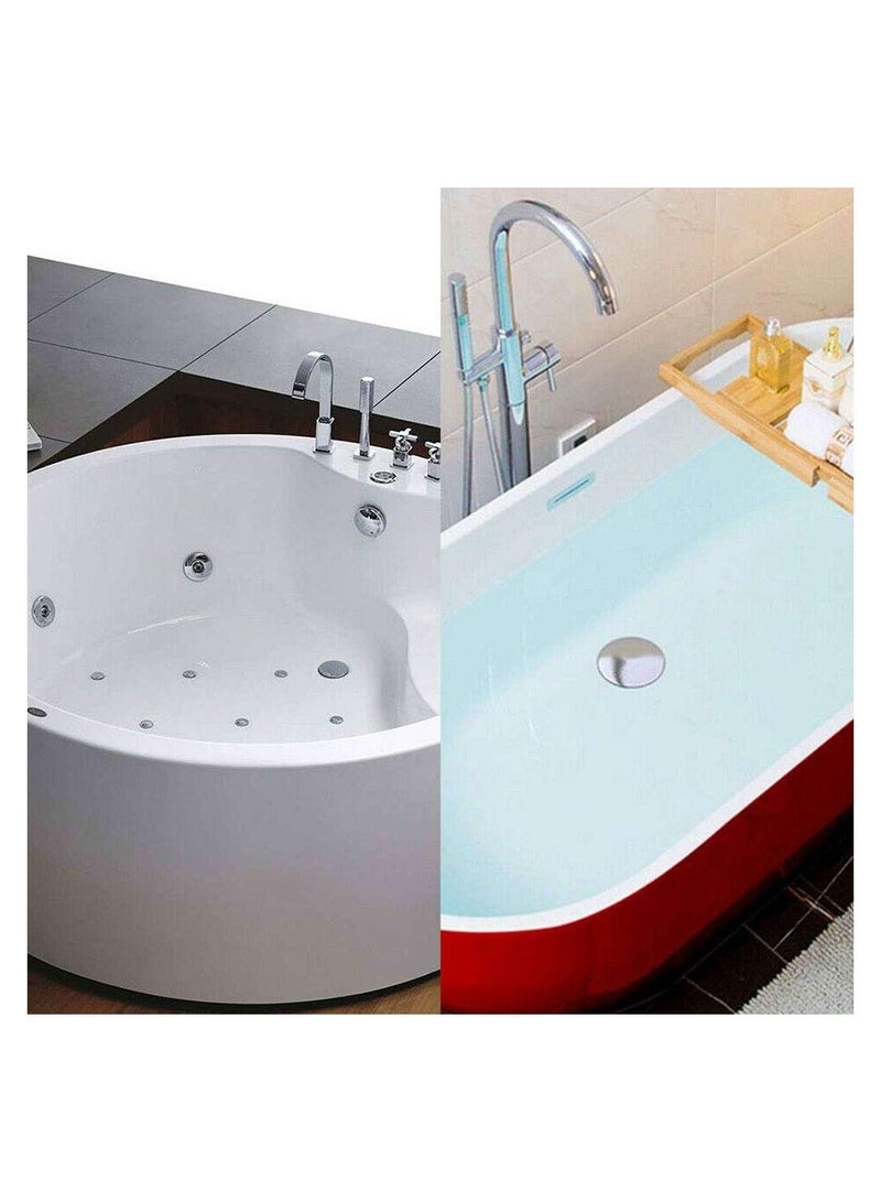Bathtub Chock Plug, Adjustable Full Copper Replacement Double Sealed Pop Up Basin Sink Component, with 8mm Shank Diameter and 70mm Cover Diameter, for Sink, Bathroom Washing - Image 5