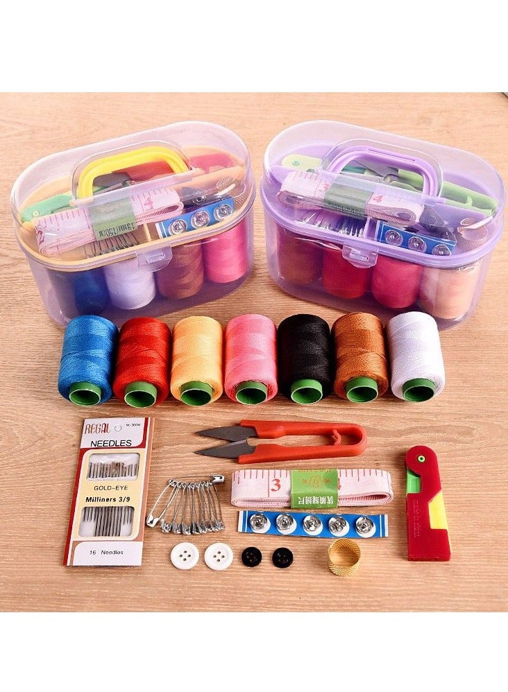 Sewing Set 10 Pieces Sew Kit Needle Multicolor with Box - Image 1