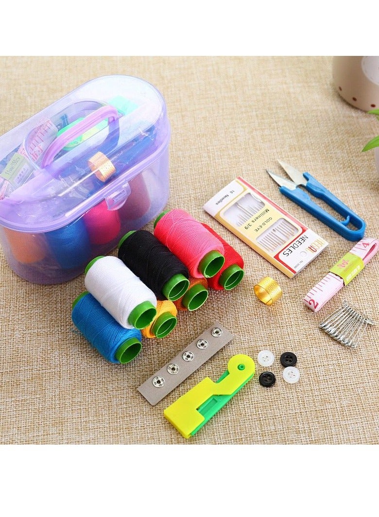 Sewing Set 10 Pieces Sew Kit Needle Multicolor with Box - Image 3